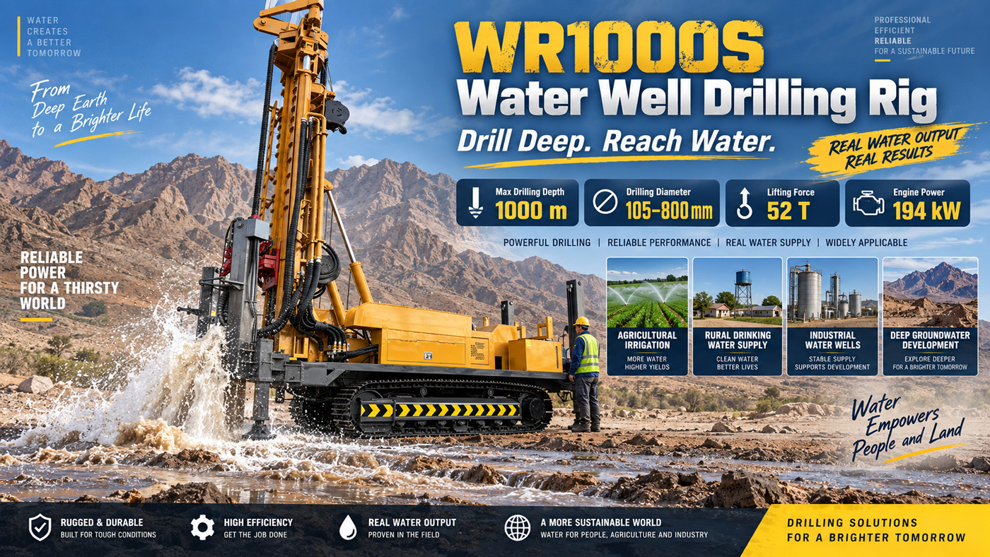 WR1000S Perforadora para pozos de agua sobre orugas