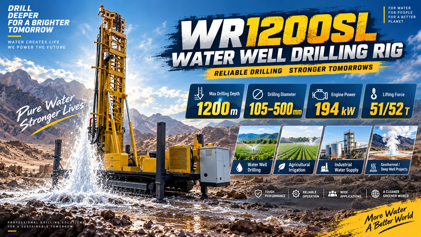 WR1200SL Perforadora para pozos de agua sobre orugas