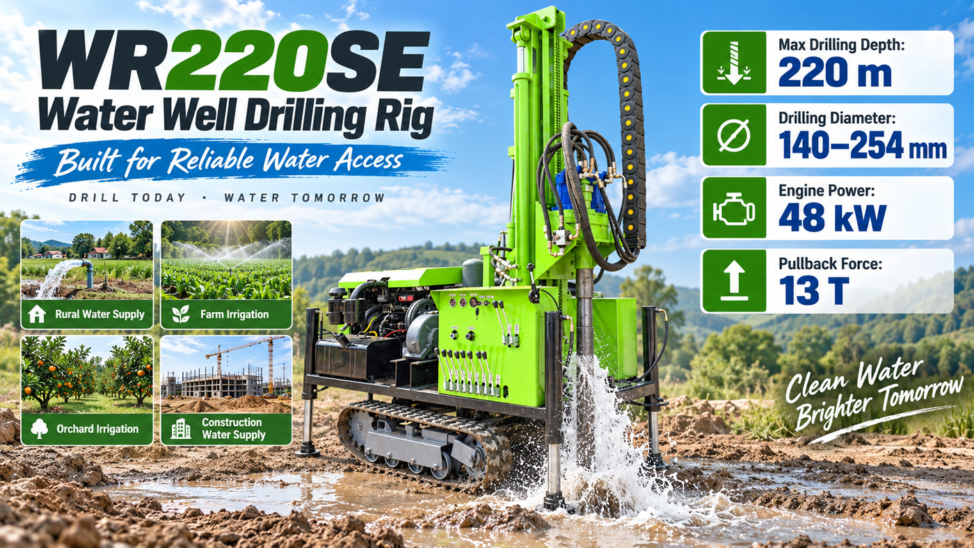 WR220SE Perforadora para pozos de agua sobre orugas