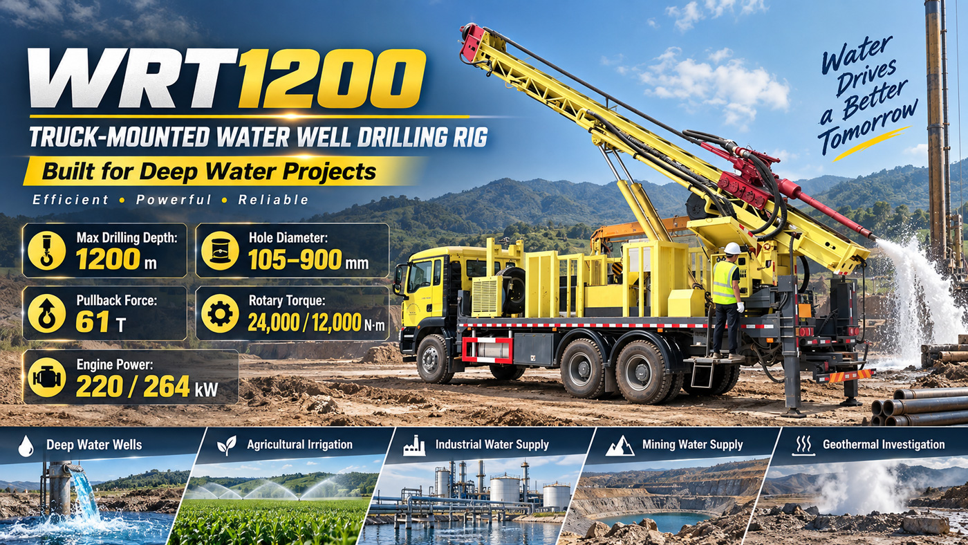 WRT1200 Perforadora para pozos de agua montada en vehículo